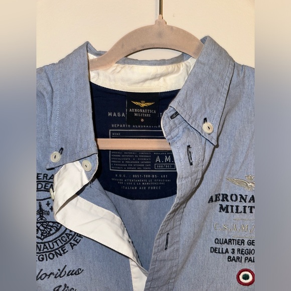 Aeronautica Shirt Blue M - Picture 2 of 3
